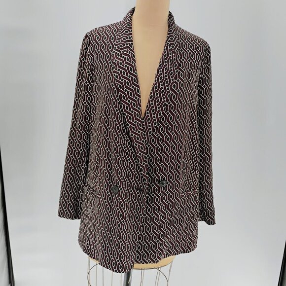 GP & J Baker x H&M Black Patterned Jacket (Us 8 ) - Picture 2 of 14
